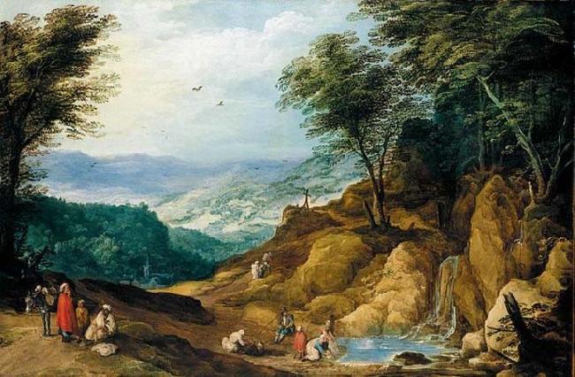 MOMPER, Joos de Extensive Mountainous Landscape France oil painting art